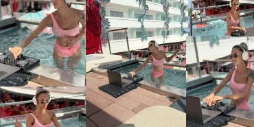 Eğlencenin sıfır noktasında havuzda sıra dışı DJ