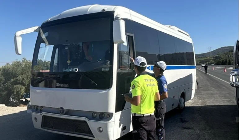 Manisa’da servis araçlarına sıkı denetim